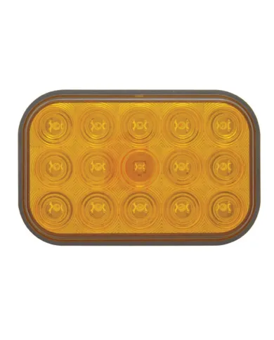 UP38746-15 LED Rectangular Turn Signal Light - Amber LED/Amber Lens