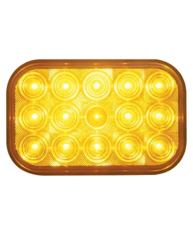UP38746-15 LED Rectangular Turn Signal Light - Amber LED/Amber Lens