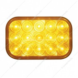 UP38746B-15 LED Rectangular Turn Signal Light - Amber LED/Amber Lens (Bulk)
