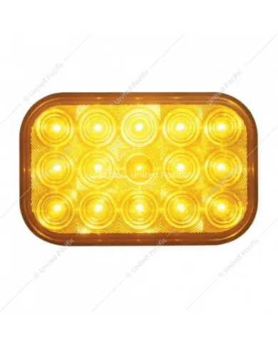 UP38746B-15 LED Rectangular Turn Signal Light - Amber LED/Amber Lens (Bulk)