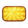 UP38746B-15 LED Rectangular Turn Signal Light - Amber LED/Amber Lens (Bulk)