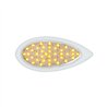 UP38807-39 LED "Teardrop" Turn Signal Light With Bezel - Amber LED/Clear Lens