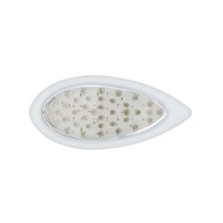 UP38807-39 LED "Teardrop" Turn Signal Light With Bezel - Amber LED/Clear Lens