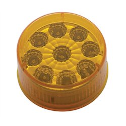 UP38849-9 LED 2" Round Reflector Light (Clearance/Marker) - Amber LED/Amber Lens