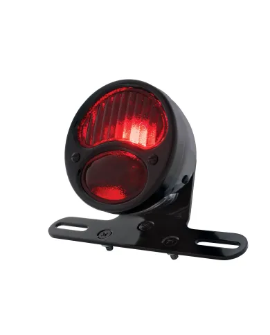 UP20292-DUO Lamp Motorcycle Rear Fender Tail Light With Red Glass Lens