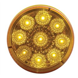 UP38849-9 LED 2" Round Reflector Light (Clearance/Marker) - Amber LED/Amber Lens