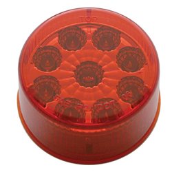 UP38850-9 LED 2" Round Reflector Light (Clearance/Marker) - Red LED/Red Lens