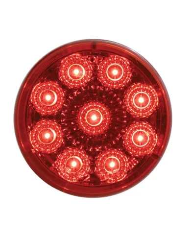 UP38850-9 LED 2" Round Reflector Light (Clearance/Marker) - Red LED/Red Lens