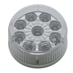 UP38851-9 LED 2" Round Reflector Light (Clearance/Marker) - Amber LED/Clear Lens