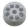 UP38851-9 LED 2" Round Reflector Light (Clearance/Marker) - Amber LED/Clear Lens