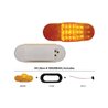 UP38920BAK-18 LED Mid-Trailer Turn Signal Light Kit - Amber LED/Amber Lens