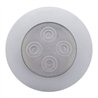 UP38936-4 LED 1-3/4" Dome Light 3" Round Bezel-White LED/Clear Lens
