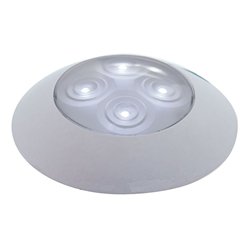 UP38936-4 LED 1-3/4" Dome Light 3" Round Bezel-White LED/Clear Lens
