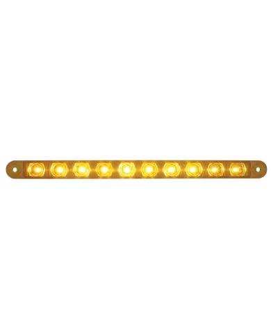 UP38942-10 LED 9" Turn Signal Light Bar - Amber LED/Amber Lens
