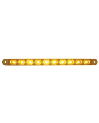 UP38942-10 LED 9" Turn Signal Light Bar - Amber LED/Amber Lens