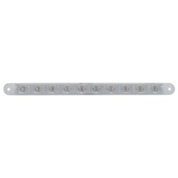 UP38944B-10 LED 9" Turn Signal Light Bar - Amber LED/Clear Lens (Bulk)