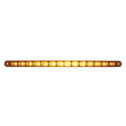 UP38946-14 LED 12" Turn Signal Light Bar - Amber LED/Amber Lens