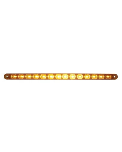 UP38946-14 LED 12" Turn Signal Light Bar - Amber LED/Amber Lens