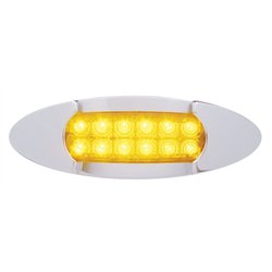 UP38958-12 LED Maverick Light (Clearance/Marker) With Reflector - Amber LED/Amber Lens