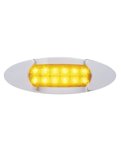UP38958-12 LED Maverick Light (Clearance/Marker) With Reflector - Amber LED/Amber Lens