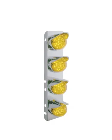 UP38960-12 LED Maverick Light (Clearance/Marker) With Reflector - Amber LED/Clear Lens