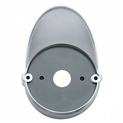 UP39208B-Chrome LED Light Flush Mount Base With Visor For Grakon 1000 Style Lights (Bulk)