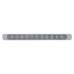 UP39252-11 LED 17" P/T/C Light Bar With Chrome Bezel - Amber LED/Clear Lens