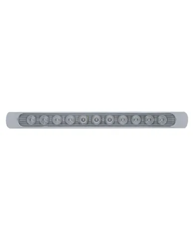 UP39252-11 LED 17" P/T/C Light Bar With Chrome Bezel - Amber LED/Clear Lens
