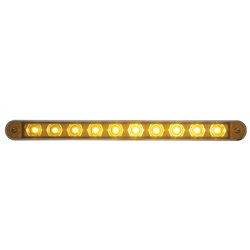 UP39306-10 LED 9" Turn Signal Light Bar With Bezel - Amber LED/Amber Lens