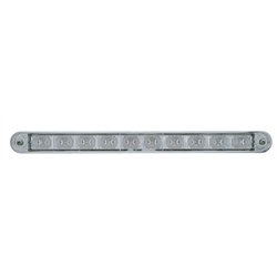 UP39308-10 LED 9" Turn Signal Light Bar With Bezel - Amber LED/Clear Lens