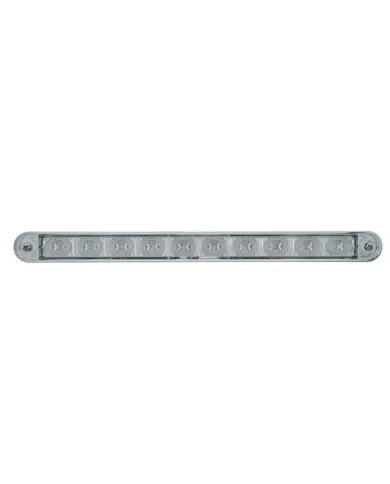 UP39308-10 LED 9" Turn Signal Light Bar With Bezel - Amber LED/Clear Lens