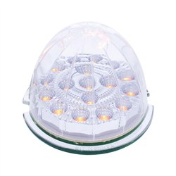 UP39322B-17 LED Dual Function Reflector Cab Light - Amber LED/Clear Lens (Bulk)