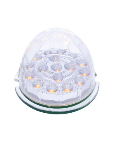 UP39322B-17 LED Dual Function Reflector Cab Light - Amber LED/Clear Lens (Bulk)