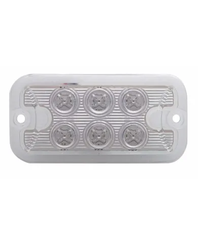 UP39335-6 LED Dual Function Light - Red LED/Clear Lens