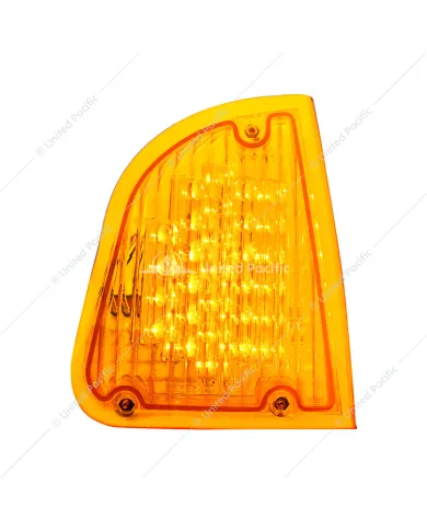 UP39337-29 LED Turn Signal Light For 1985-2007 Kenworth T600 (Passenger) - Amber LED/Amber Lens