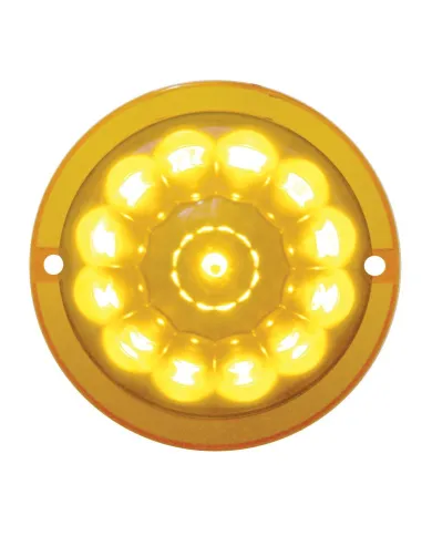 UP39345-13 LED Watermelon Truck-Lite Style Cab Light - Amber LED/Amber Lens