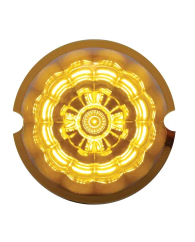 UP39349-17 LED Reflector Watermelon Maze Cab Light - Amber LED/Amber Lens
