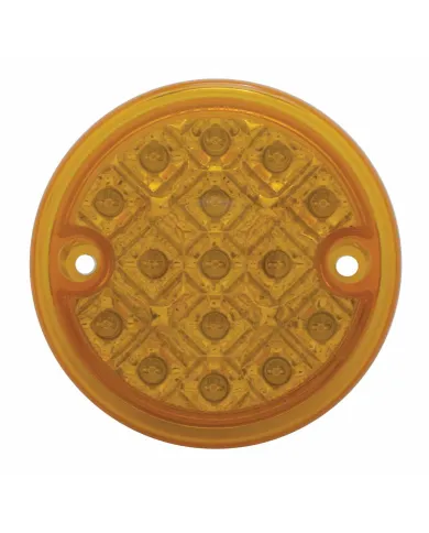 UP39390B-15 LED 3" Single Function Reflector Single Face Light Only - Amber LED/Amber Lens (Bulk)