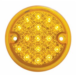 UP39390B-15 LED 3" Single Function Reflector Single Face Light Only - Amber LED/Amber Lens (Bulk)
