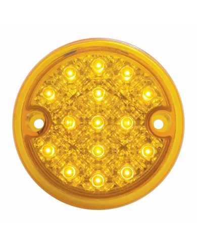 UP39390B-15 LED 3" Single Function Reflector Single Face Light Only - Amber LED/Amber Lens (Bulk)