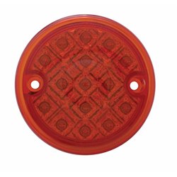 UP39391B-15 LED 3" Single Function Reflector Single Face Light Only - Red LED/Red Lens (Bulk)