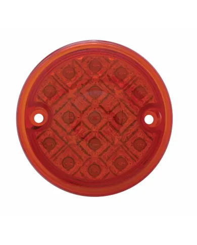 UP39391B-15 LED 3" Single Function Reflector Single Face Light Only - Red LED/Red Lens (Bulk)