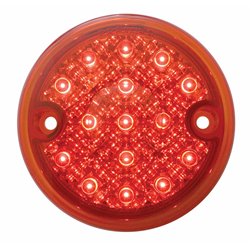 UP39391B-15 LED 3" Single Function Reflector Single Face Light Only - Red LED/Red Lens (Bulk)