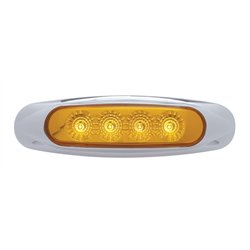 UP39398-4 LED Reflector Light (Clearance/Marker) - Amber LED/Amber Lens