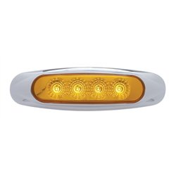 UP39398-4 LED Reflector Light (Clearance/Marker) - Amber LED/Amber Lens