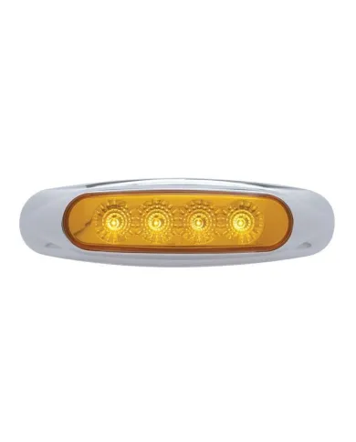 UP39398-4 LED Reflector Light (Clearance/Marker) - Amber LED/Amber Lens