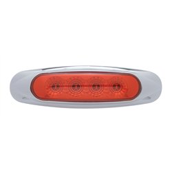 UP39399-4 LED Reflector Light (Clearance/Marker) - Red LED/Red Lens