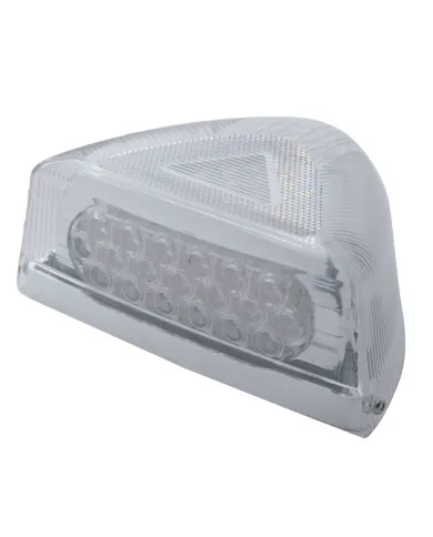 UP39437-37 LED Turn Signal Light With Chrome Base For 1987-2007 Peterbilt 379/378/357- Amber LED/Clear Lens