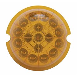 UP39447-17 LED Watermelon Reflector Cab Light - Amber LED/Amber Lens