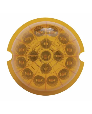 UP39447-17 LED Watermelon Reflector Cab Light - Amber LED/Amber Lens